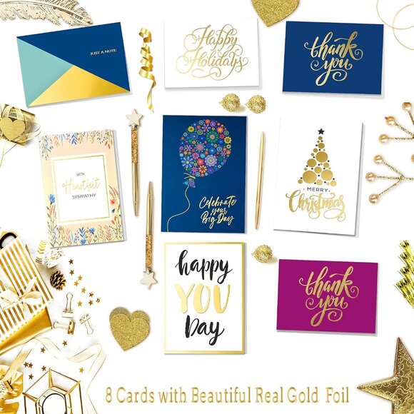 100 All Occasion Cards Assortment Box with Color Envelopes，All Occasion Cards Se - Picture 4 of 6